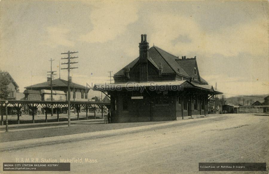 Postcard: Boston & Maine Railroad Station, Wakefield, Massachusetts
